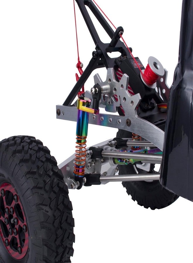 ممتص صدمات RC قطعتين مع غطاء إزاحة لسيارات الزحف 1/10 SCX10 TRX4 Capra LCG Cheater Rigs VS4-10 90046 D90 (95 مم قطعتين) - Image 4